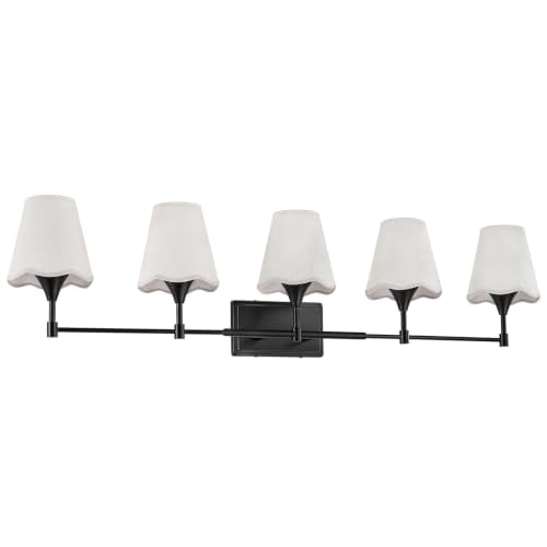 Modern Bathroom Vanity Light Fixtures (Matte Black / 5 LIGHT)