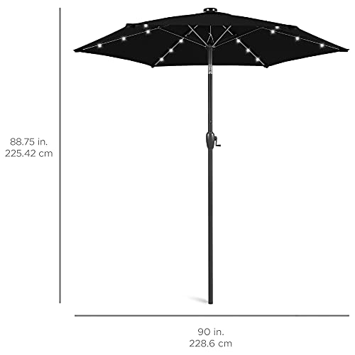 7.5ft Solar Umbrella LED Lighted Patio Umbrella