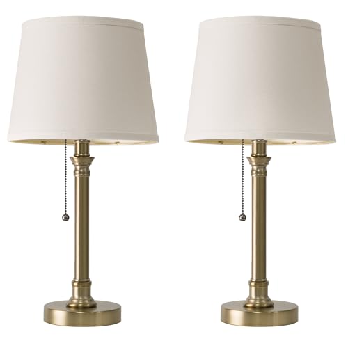 19.5" Warm Gold Small Table Lamps Set of 2 for Living Room Bedroom (2 Count)