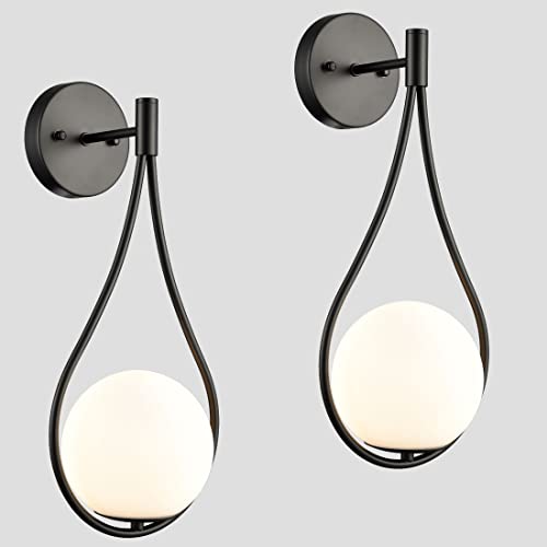 Mid Century Modern Black Wall Sconces (2 Count)