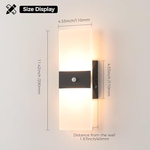 Hardwired Motion Sensor Wall Sconce 2