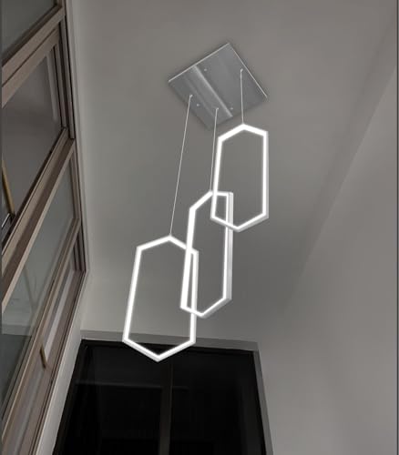 3 Rings Dimmable Pendant Lighting Adjust LED Mini Chandelier Ceiling Light Fixtures for Kitchen Island Dining Room Living Room Bedroom Silver