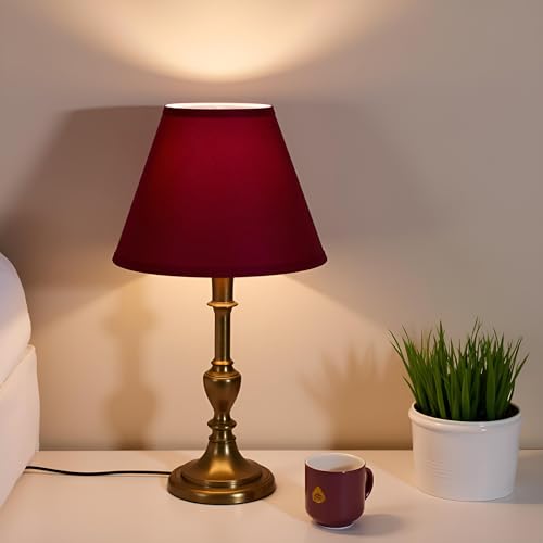 32632A Transitional Empire Shape Spider Construction Lamp Shade in Blood Red