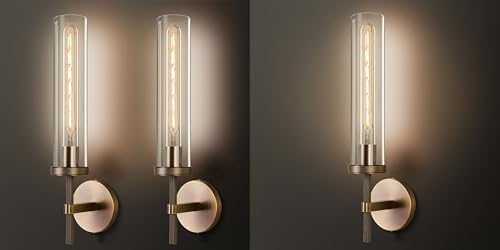 Brass Wall Sconces Set of 3