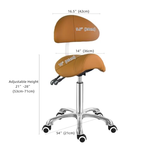 Saddle Stool Chair with Back Support