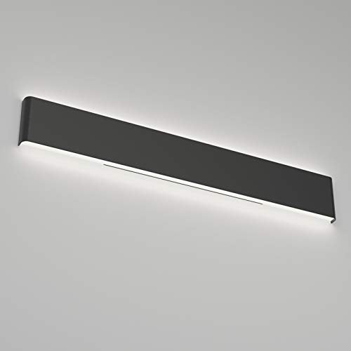 39.3inch Modern Black Vanity Light Fixtures LED Bathroom Wall Light Up and Down Bathroom Lighting Fixtures Cold White Light 6000K