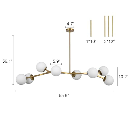 56" Brass Gold 8 (8 Count)