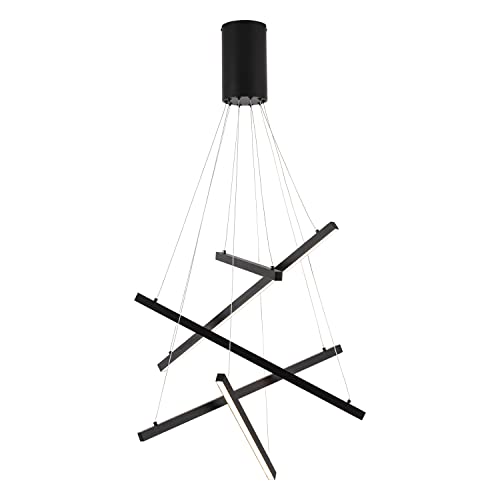 Black LED Modern Pendant Light