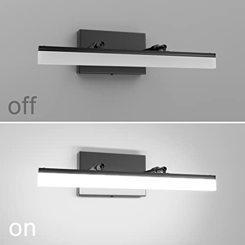 15.7 inch LED Vanity Lights Adjustable Bathroom Wall Light Fixtures Bathroom Lighting Fixture Over Mirror Black Modern Vanity Lighting 5500K