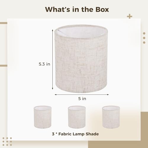 3 PCS Chandelier Lamp Shades (3 Count)