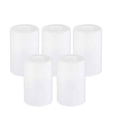 5 Pack White Frosted Glass Light Shade (5 Count)
