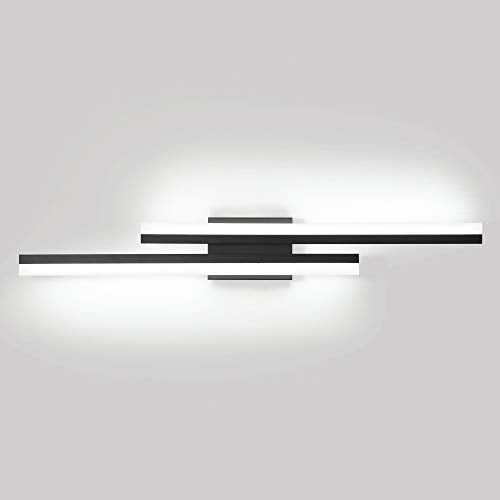 LED Bathroom Vanity Light 32inch Bathroom Light Fixtures Over Mirror Black Modern Bath Vanity Lighting Bar Dimmable