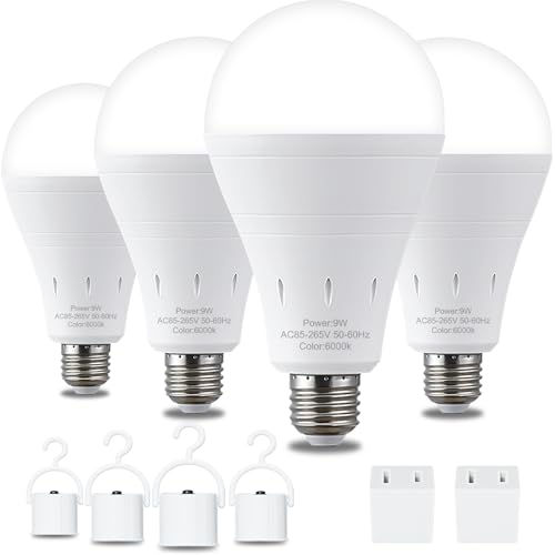 4 Pack Rechargeable Emergency Light Bulbs (4 Count)