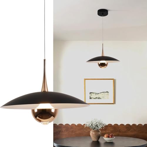 Lighting Modern Black Metal Pendant Lamp Brass Gold Kitchen Island Pendant Light Industrial Matt Black Barn Pedant Lighting Adjustable Retro Vintage Farmhouse Hanging Dining Lights Fixture