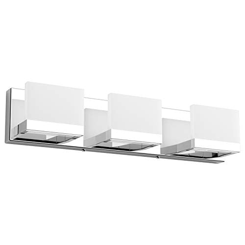 Modern 3 Lights LED Vanity Light for Bathroom Up and Down Chrome Bathroom Wall Light Fixtures Over Mirror