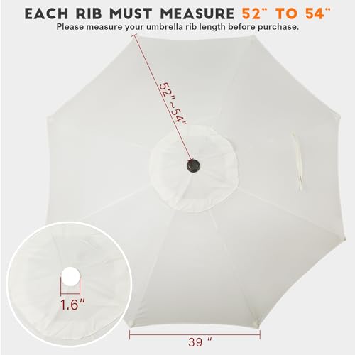 9ft Patio Umbrella Replacement Canopy