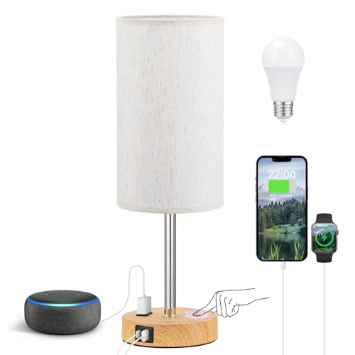17.4" Bedside Lamp for Bedroom