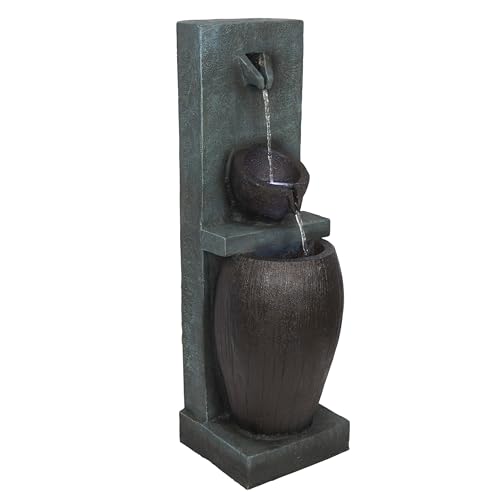 TZL388 32" 3 Tier Jar Fountain with LED Lights