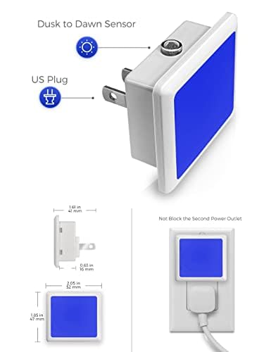 Blue Night Lights Plug into Wall 2 (2 Count)