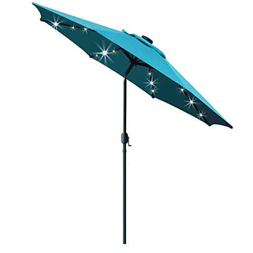 9' Solar LED Patio Umbrella