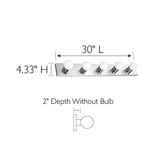 509653 5 Light Vanity Strip Light Contemporary Dimmable for Bathroom