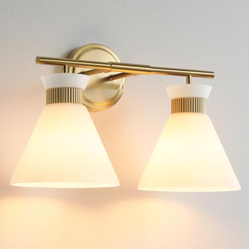 Gold Bathroom Light Fixtures (2 Count)