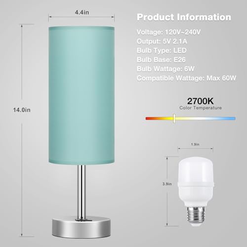 Teal Touch Table Lamp for Bedroom