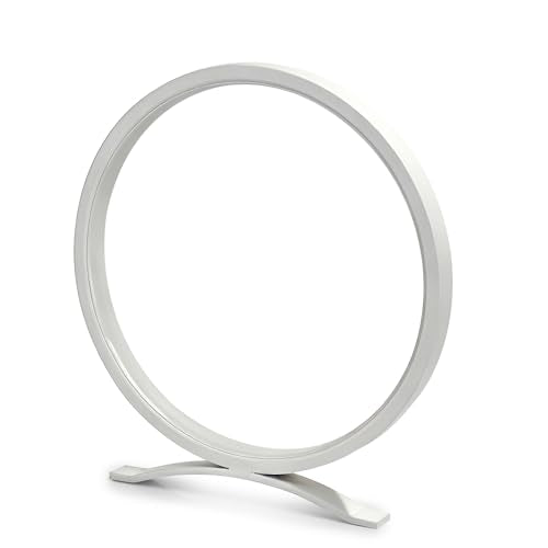 White Modern Circle Table Lamp