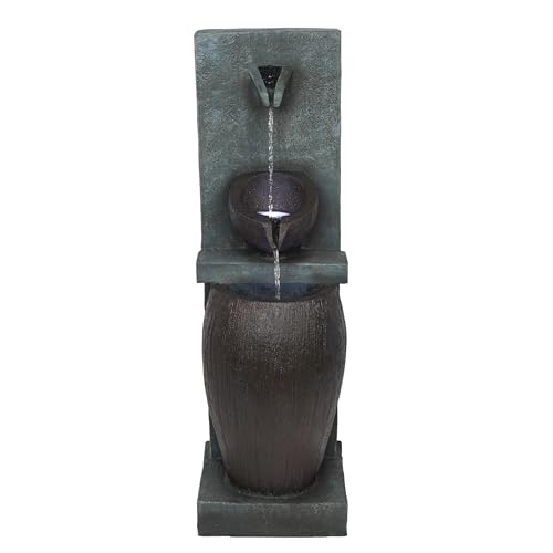 TZL388 32" 3 Tier Jar Fountain with LED Lights