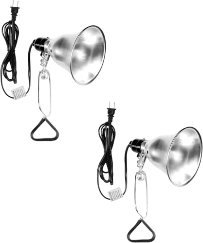 2 Pack Clamp Lamp Light with 5.5 Inch Aluminum Reflector up to 60 Watt E26 (2 Count)