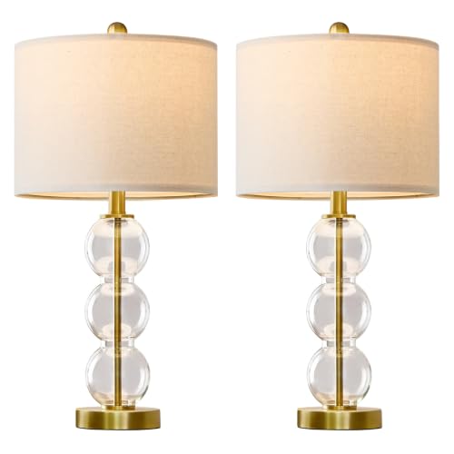 25" Glass Table Lamps Set of 2 (2 Count)
