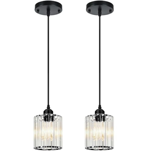 Black Pendant Lights Kitchen Island 2 Pack Island Lights for Kitchen