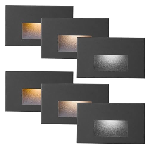 Step Lights Outdoor Indoor Stair Light LED 120V Dimmable 3CCT 6PACK (6 Count)