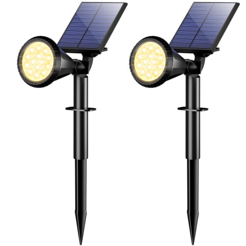 Solar Lights Outdoor Waterproof Flag Spotlights 2 Pack (2 Count)
