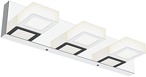 Modern LED Bathroom Vanity Lights Chrome Stainless Steel Acrylic Bathroom Wall Lighting Fixtures Modern LED Vanity Lights Over Mirror