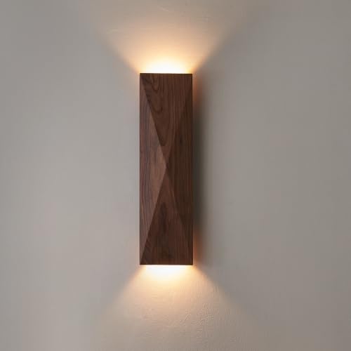 Modern Walnut Wood Wall Sconces