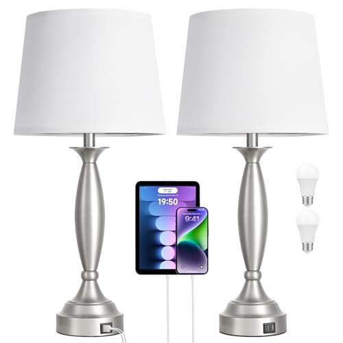 Bedroom Lamps for Nightstand (2 Count)