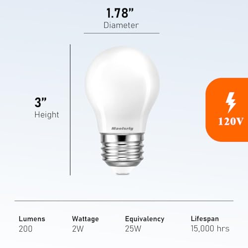 2W LED Bulb Equivalent 25 Watt Light Bulbs (2 Count)