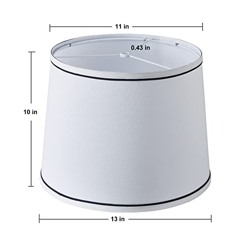 White Bedside Lamp Shades Set of 2 Replacement (2 Count)