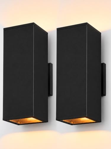 2 Pack 12" Outdoor Rectangular Wall Light (2 Count)