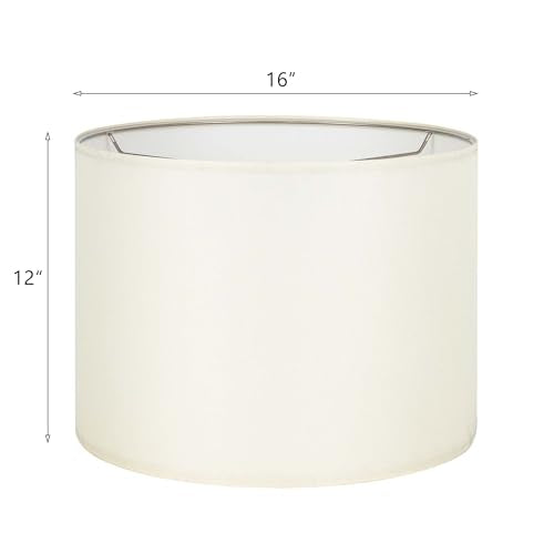 CreamWhite Set of2 Lampshade Requires Self (2 Count)