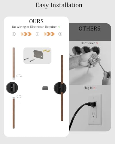40" Battery Operated Wall Sconce Set of 2
