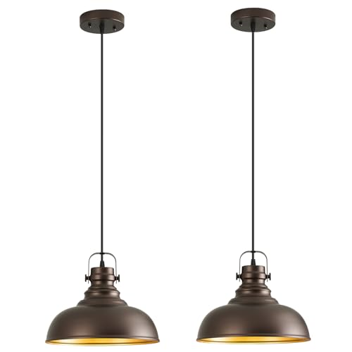 12 Inch Farmhouse Pendant Lights Kitchen Island (2 Count)
