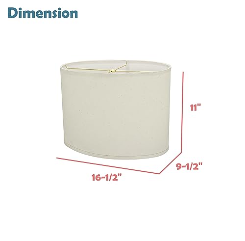 37041A Transitional Oval Hardback Shaped Spider Construction Lamp Shade in Off
