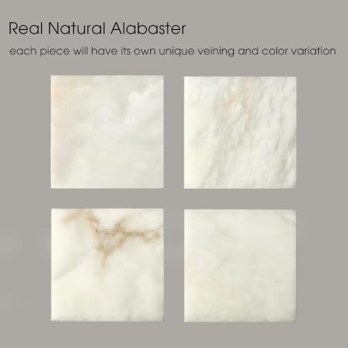 Modern Alabaster Wall Sconce Set of 2