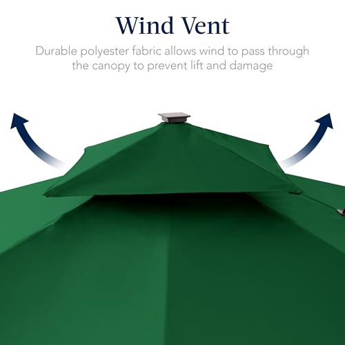 9x12ft LED Cantilever Patio Umbrella w