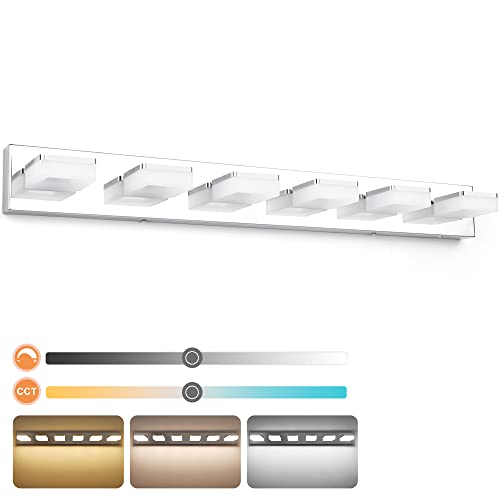 3 Colors Dimmable Bathroom Light Fixtures Over Mirror