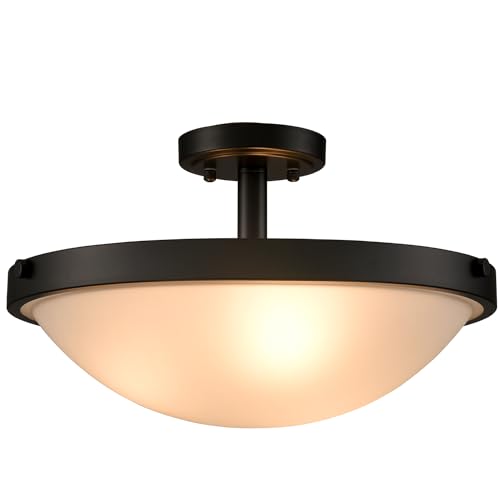 Modern Black Semi Flush Mount Ceiling Light Fixtures