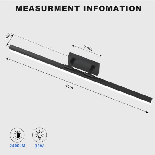 Modern Bathroom Vanity Light 40 inch