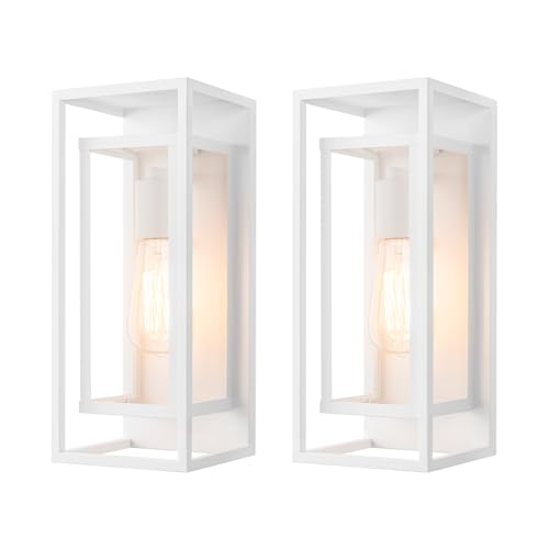 14" Modern Outdoor Porch Wall Light (2 Count)